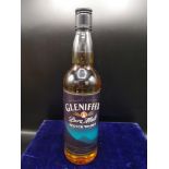 Bottle of Gleniffer Edinburgh pure malt scotch whisky 70cl full and sealed .