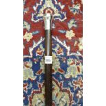 Gentlemans Good Quality Walking Cane with Silver Top