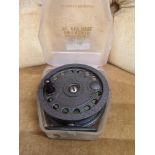 Boxed intrepid fly reel.