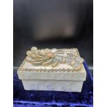 Large stunning mother of pearl shell box.