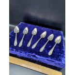 Set of 6 silver Hall marked sheffield heavy spoons makers Viner's Ltd (Emile Viner.