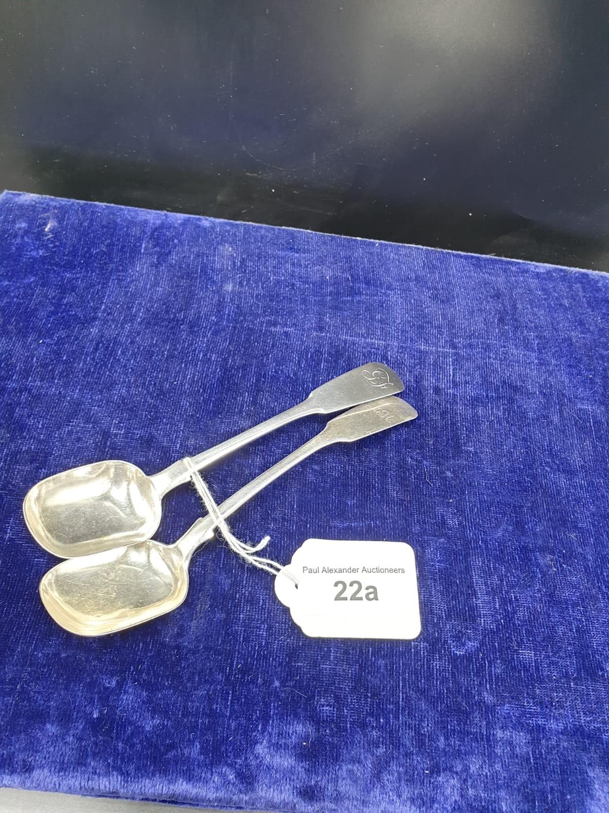 2 Scottish Provincial Silver Spoons Aberdeen Makers AG and WB