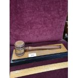 Auctioneer s gavel and stand.