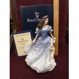 Royal doulton figure Rebecca hn4041 with box and certificate.