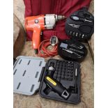 Power tool together with 2 boxed tool kits.