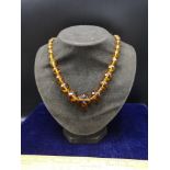 Graduated Amber style necklace.