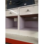 Pair of modern contemporary bed side cabinets I. Good condition.