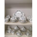 Large Royal Albert silver maple pattern tea set.
