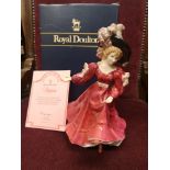 Royal doulton figure of the year 1993 Patricia hn3365 with certificate and box