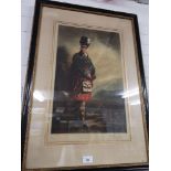 Large print of a Scots man in kilt signed in pencil.