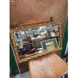 Early gilt frame mirror.