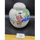 Chinese temple jar with signature to base.