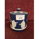 Tunstall jasper ware lidded pot.