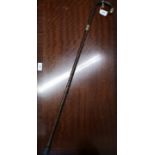 1920s era Yellow metal collard walking stick.