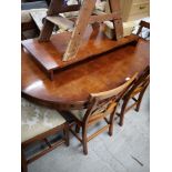 Large reproduction table with 6 reproduction chairs.