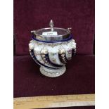 Chester silver Hall marked rimmed victorian biscuit barrell.