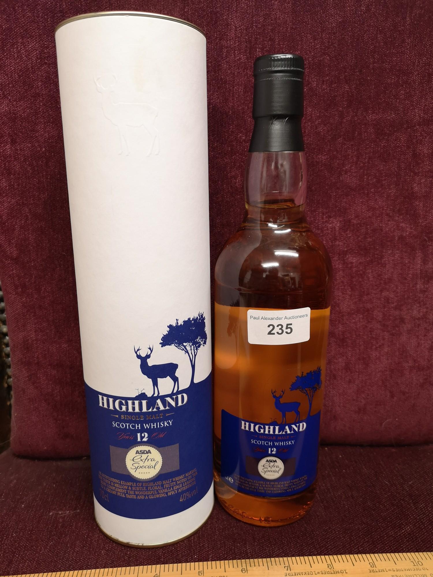 Bottle of Highland 12 year old single malt whisky 70cl full and sealed with display box. - Image 2 of 2