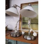 Pair modern contemporary table lamps.