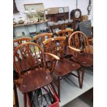 Set of 6 ercol chairs includes carvers