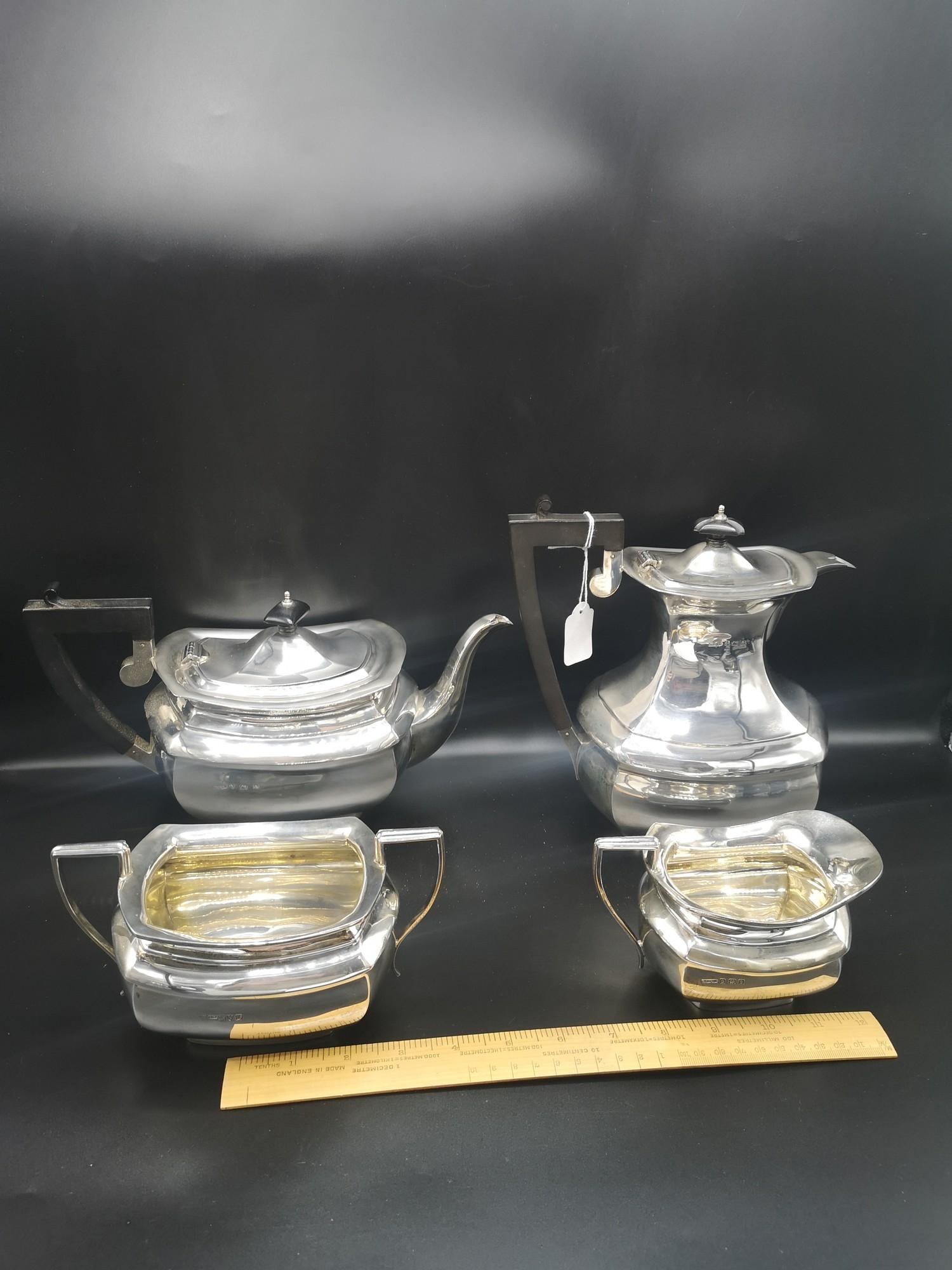 4 pieces silver Hall marked tea ware. 1757 grams.. - Bild 2 aus 6