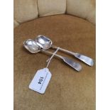 2 Scottish Provincial Silver Spoons Aberdeen Makers AG and WB