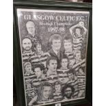 Celtic fc 1997-1998 season print includes hernik larsson.