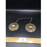 Set of bronze Chinese clanging bells.