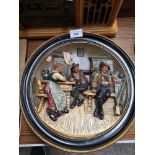 German Musterschutz pottery Wall plaque.