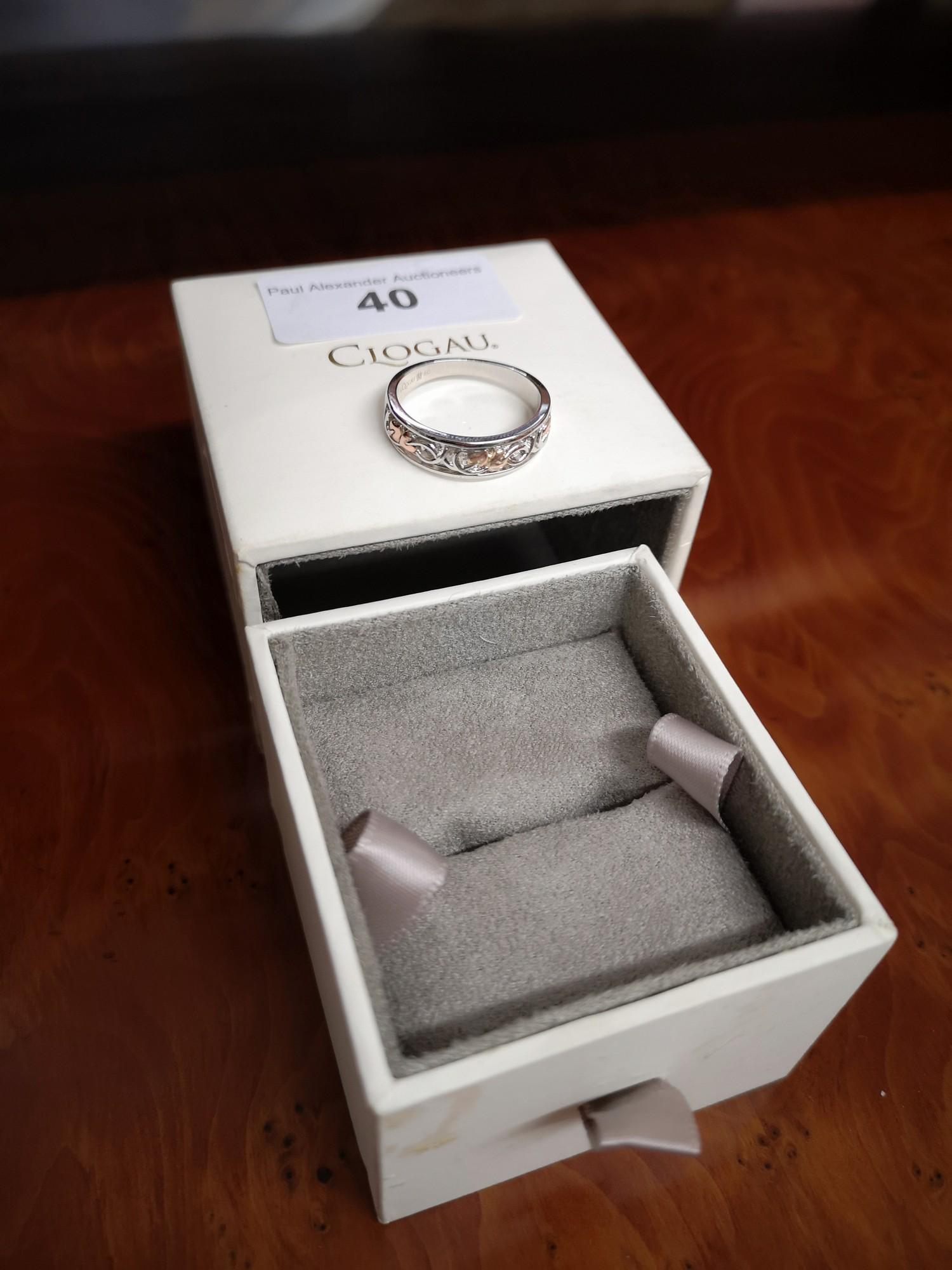 Glogau silver design ring with presentation box. - Image 2 of 2