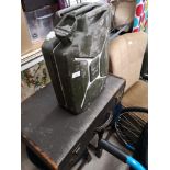 Jerry can together with vintage case.