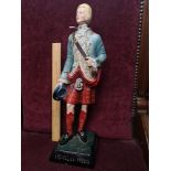 Large Dranbuie bonny Prince Charlie advertising figure. 15 inches high.