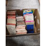 Large box of vintage maps.