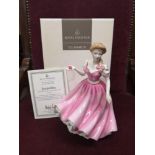 Royal doulton figure Jacqueline hn4309 with box and certificate.