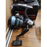 Shakespear Pro touch fishing reel with line.