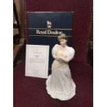 Royal doulton figure Maria hn 3381 with certificate and box.