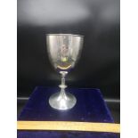 Silver Hall marked birmingham large boxing cup dated 1914. 354 grams..