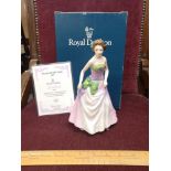 Royal doulton figure of the year 1997 jessica hn3850 with box and certificate.