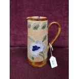 Stunning Royal doulton slaters ware ewer jug with metal attachment.