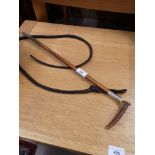 Silver Hall marked collard riding crop. Needs attention.