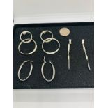 3 pairs of modern qualily earrings - new in box 14.42gr