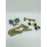 4 sets of cufflinks/pins etc