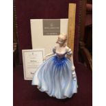 Royal doulton figure melissa figure of the year 2001 hn3977 with box and certificate.