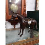 Vintage leather horse figure.