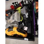 Box of untested power tools.