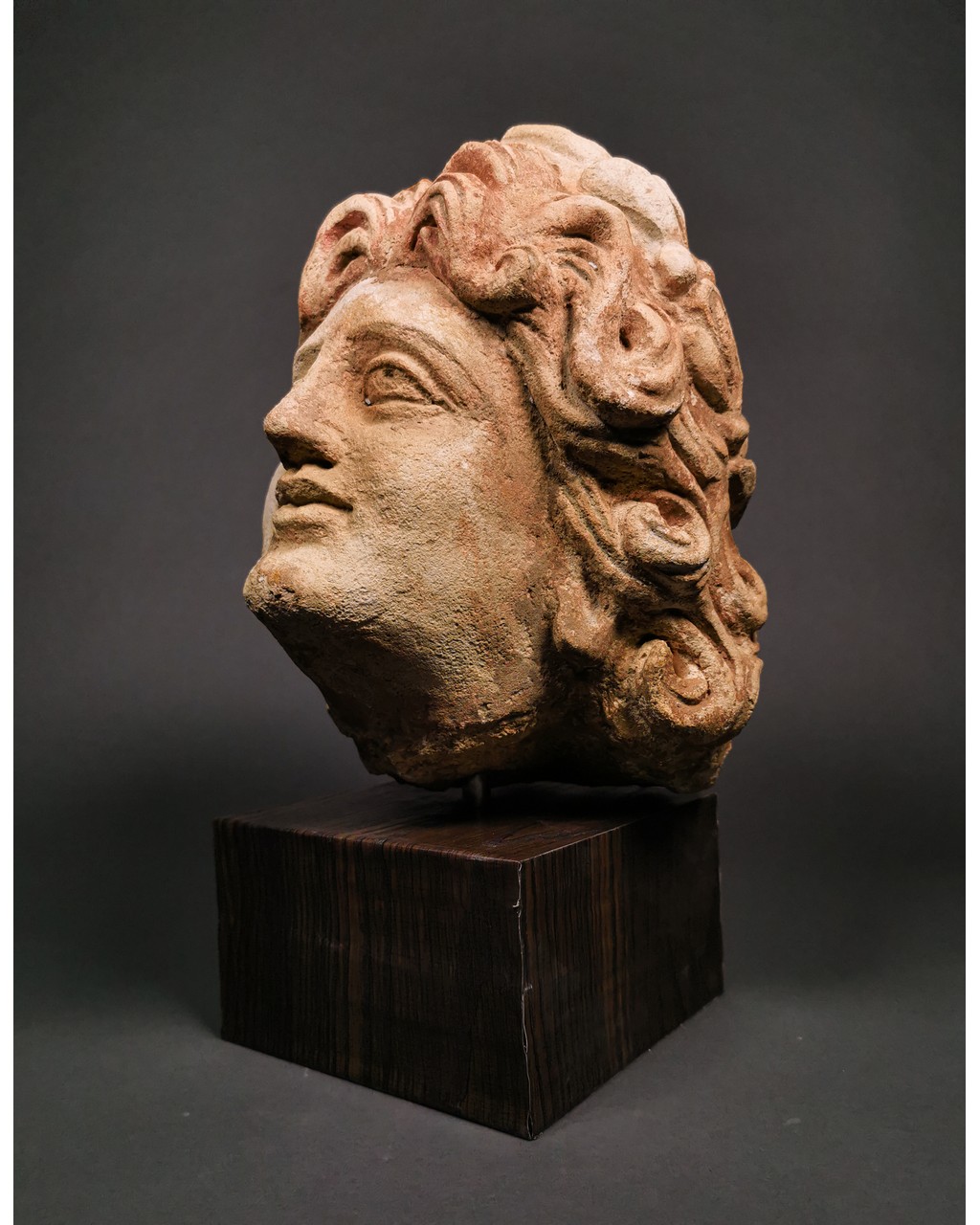 RARE GREEK LIMESTONE HEAD OF APOLLO - Image 4 of 6