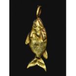 ROMANO-EGYPTIAN GOLD FISH PENDANT