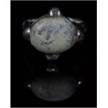 VIKING PERIOD SILVER RING WITH GEM