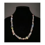 ROMAN MOSAIC MILLEFIORI BEADED NECKLACE