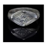 VIKING SILVER RING WITH SWASTIKA PATTERN