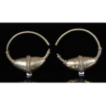 PAIR OF VIKING ELECTRUM TEMPLE EARRINGS